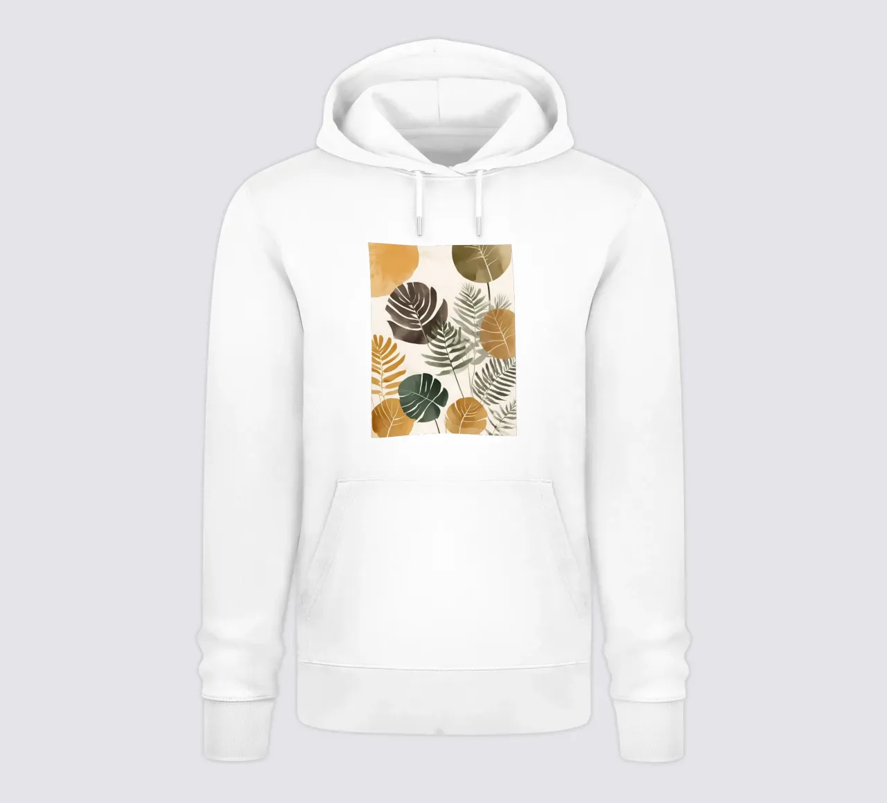 Minimalismo delle foglie 01 felpa con cappuccio da Minimalism