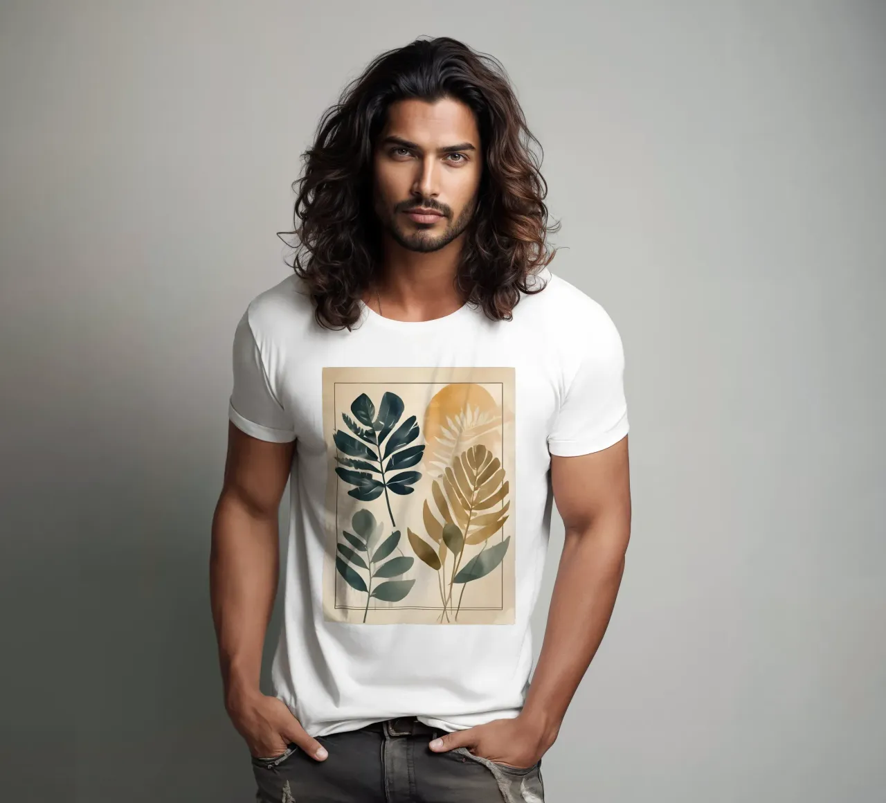 Minimalismo delle foglie 02 t-shirt da Minimalism