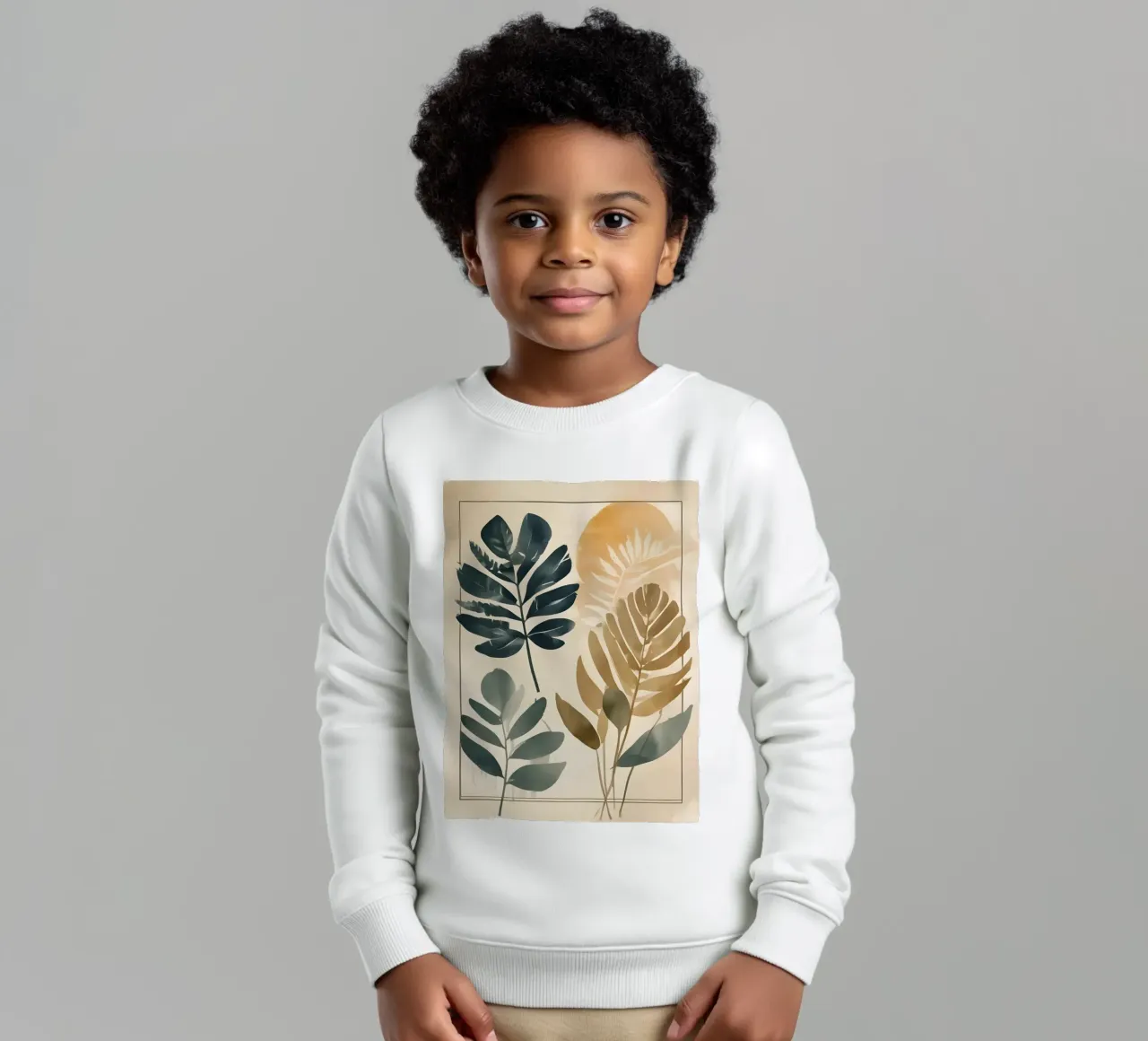 Minimalismo delle foglie 02 felpa bambino da Minimalism