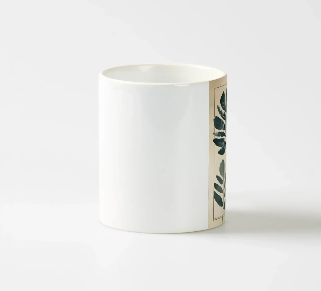 Minimalismo delle foglie 02 tazza in ceramica da Minimalism