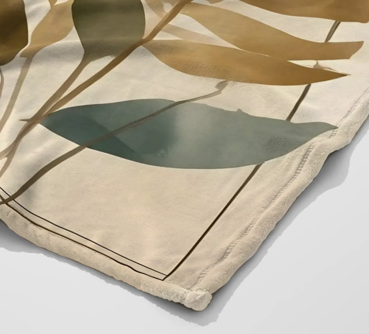 Minimalismo delle foglie 02 coperta in pile da Minimalism