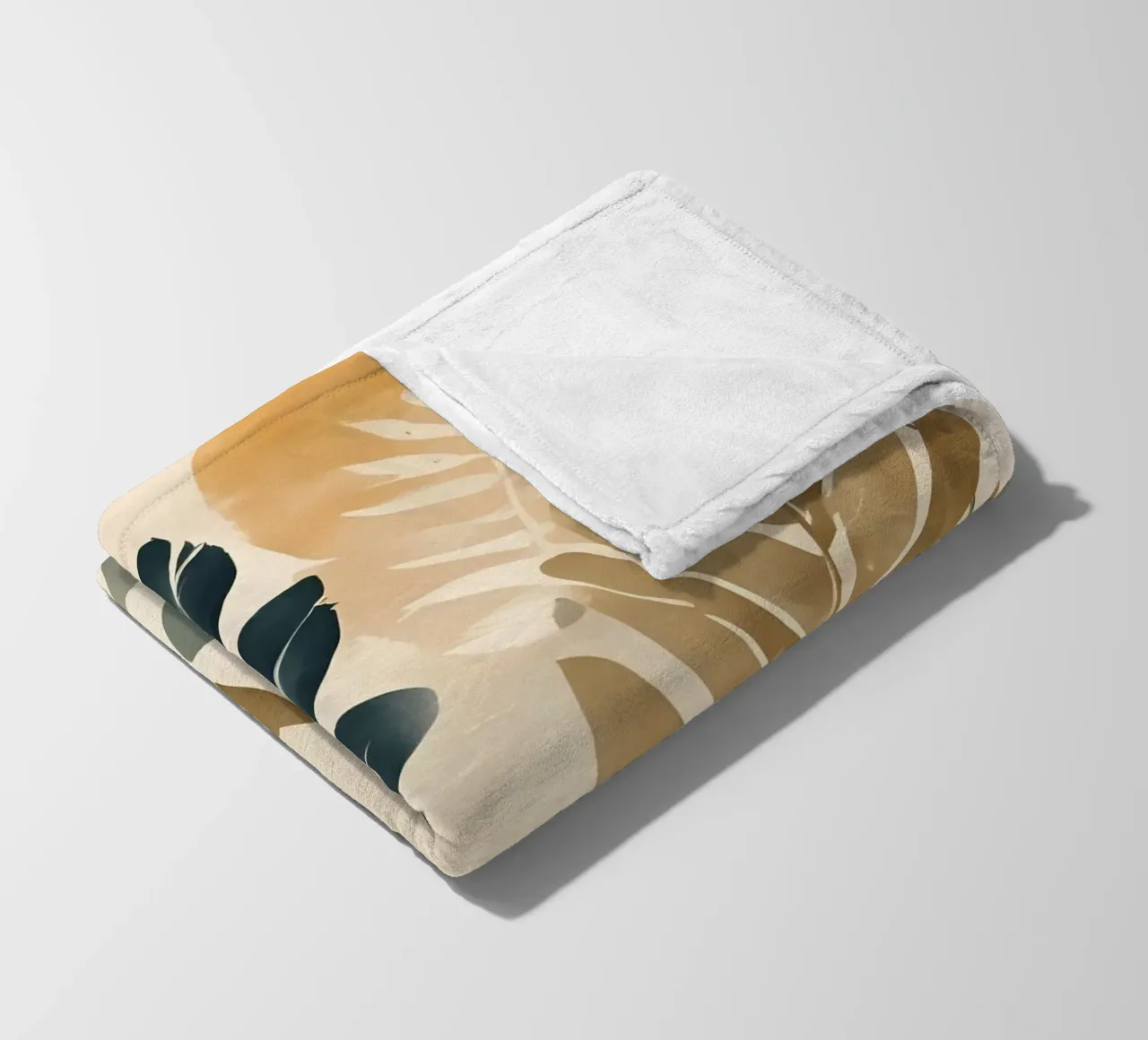 Minimalismo delle foglie 02 coperta in pile da Minimalism