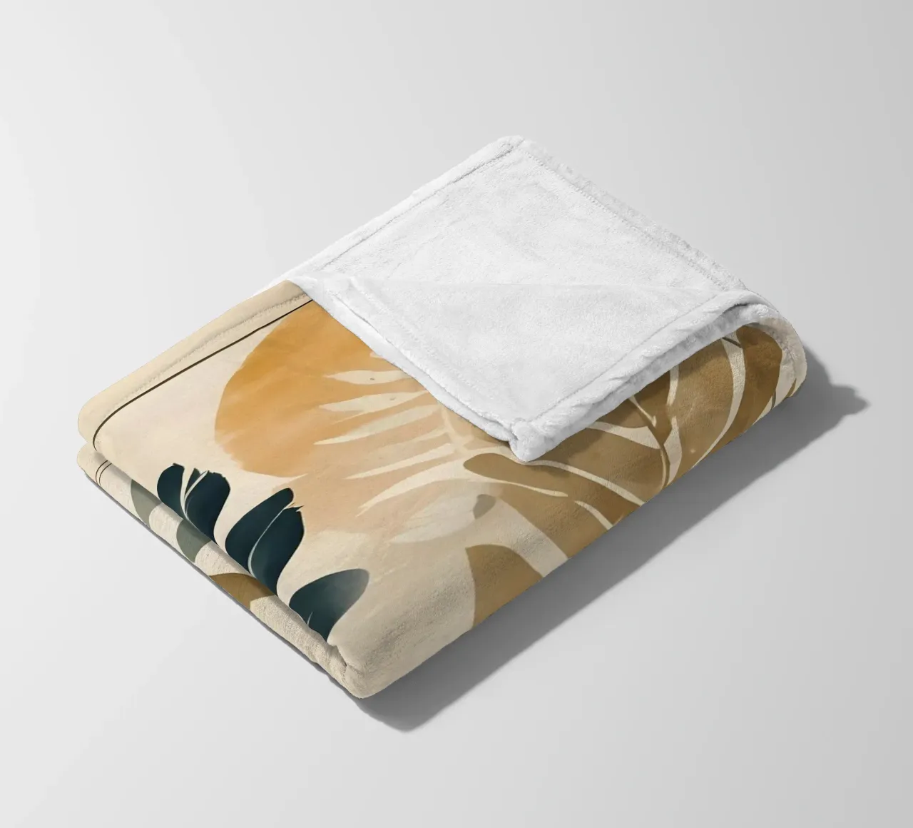 Minimalismo delle foglie 02 coperta in pile da Minimalism