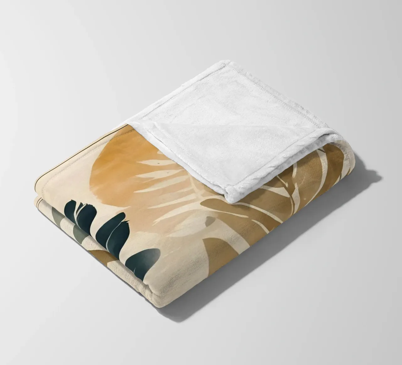 Minimalismo delle foglie 02 coperta in pile da Minimalism