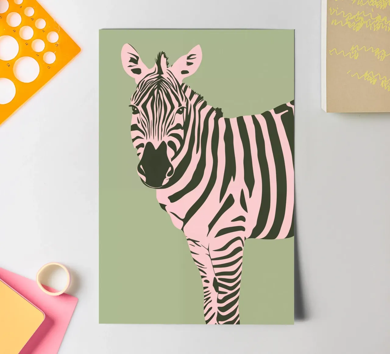 Pop Art Zebra sticker sheet by Autofocus