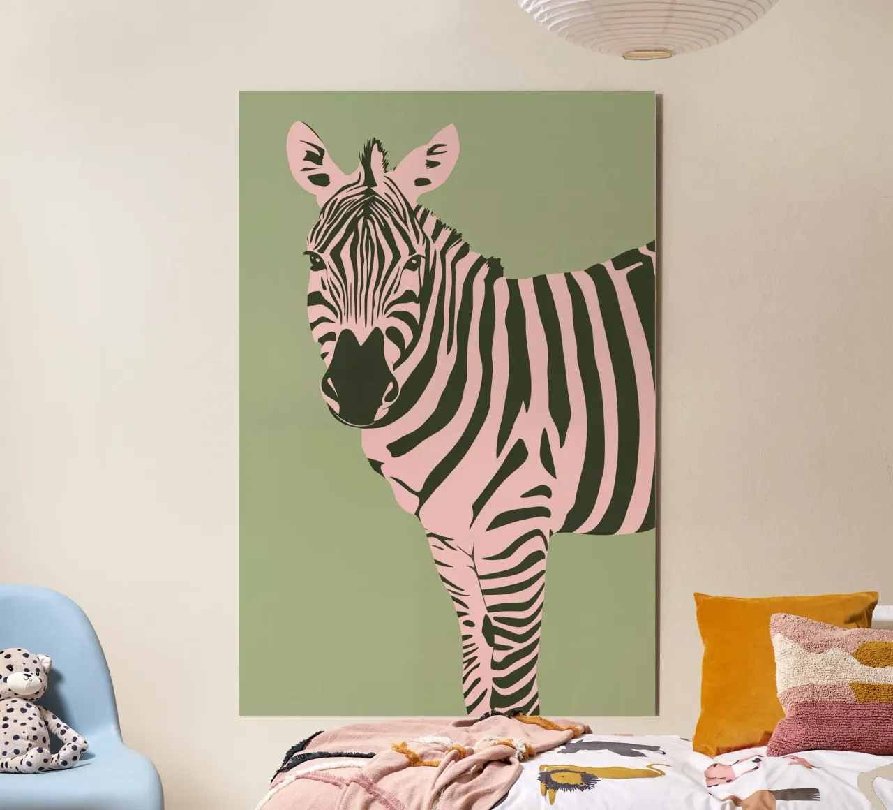Pop Art Zebra alluminio dibond da Autofocus