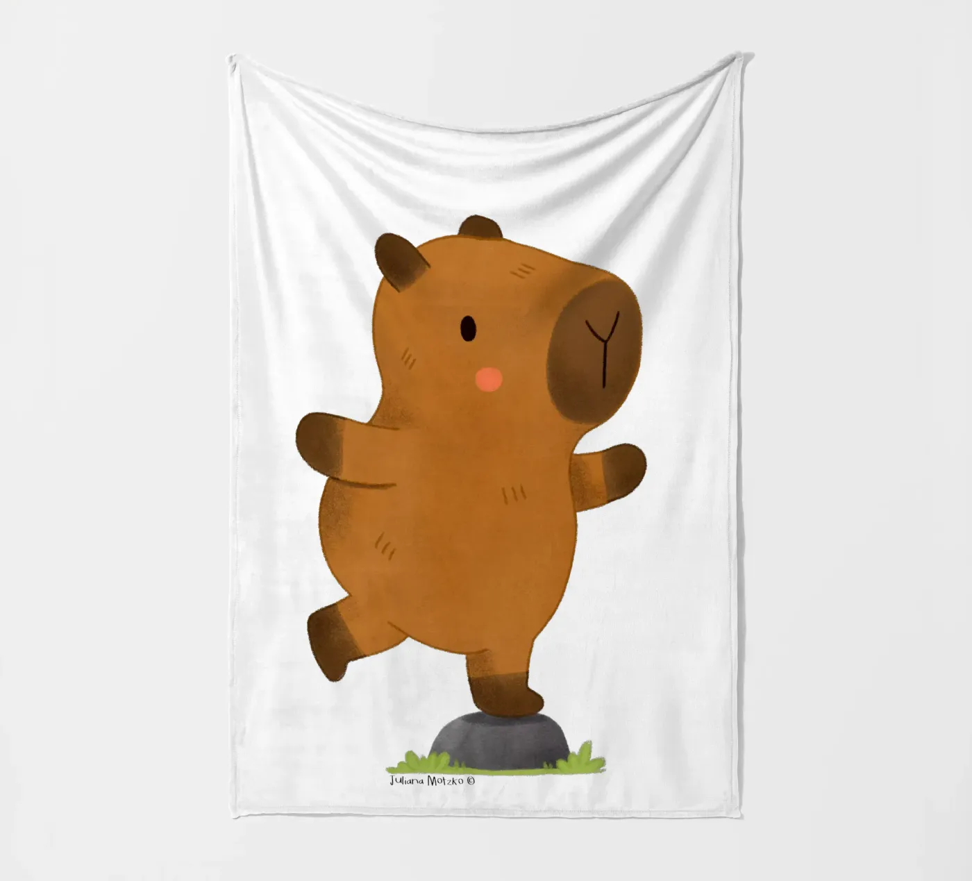 Bilanciamento del capibara coperta in pile da julianamotzko
