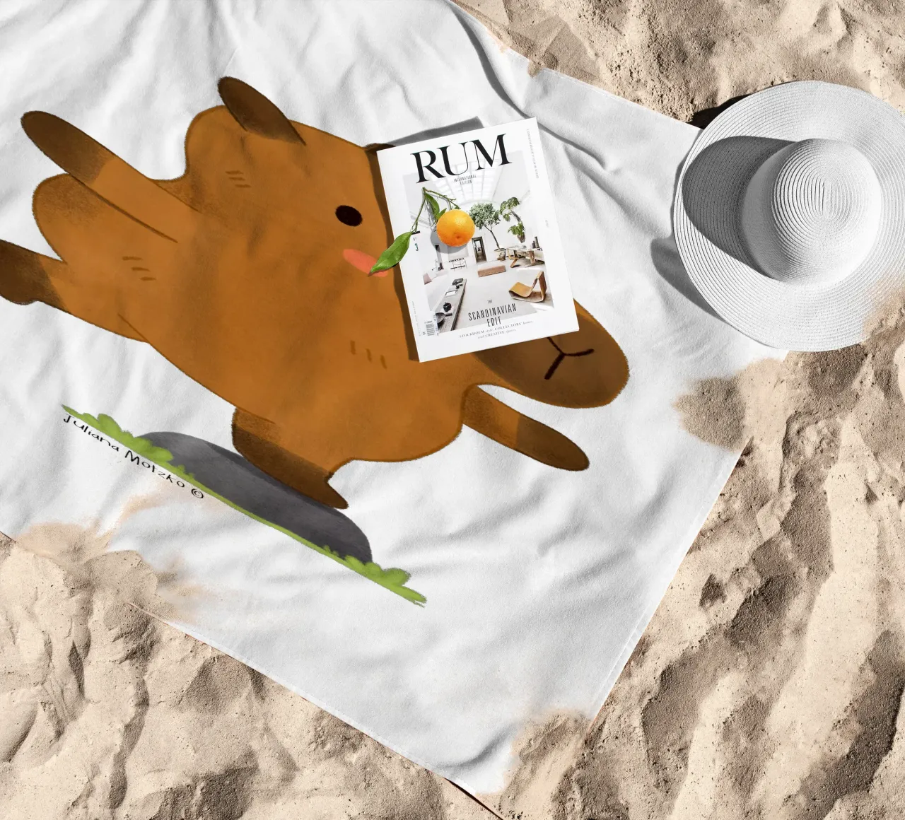 Bilanciamento del capibara telo mare da julianamotzko