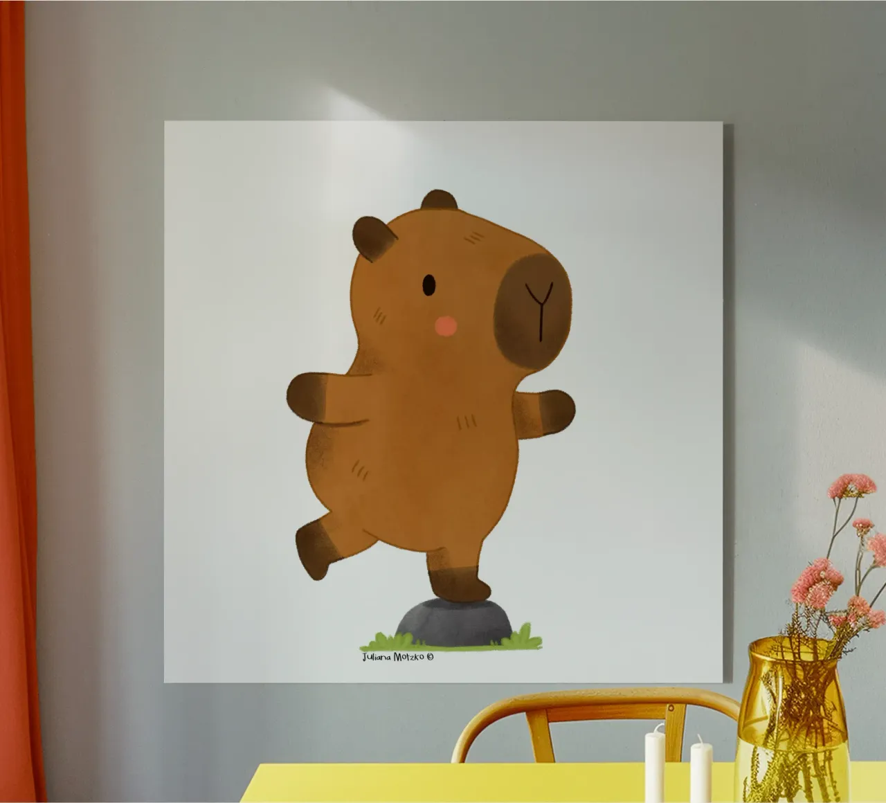 Capibara balanceren acryl van julianamotzko