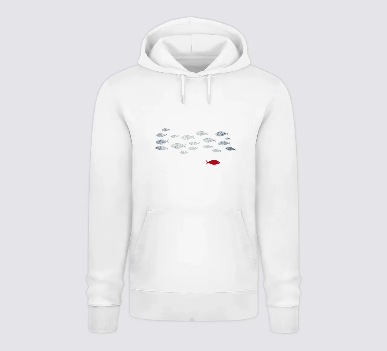 Pesce d'argento felpa con cappuccio da beamorello