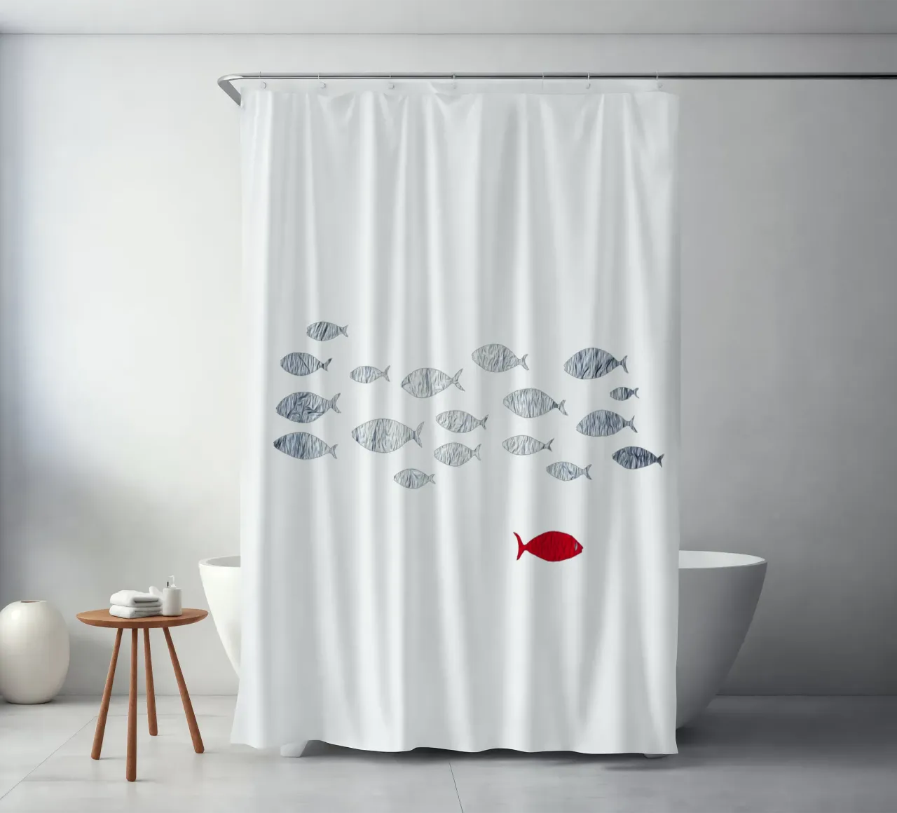 Pesce d'argento tenda da doccia da beamorello