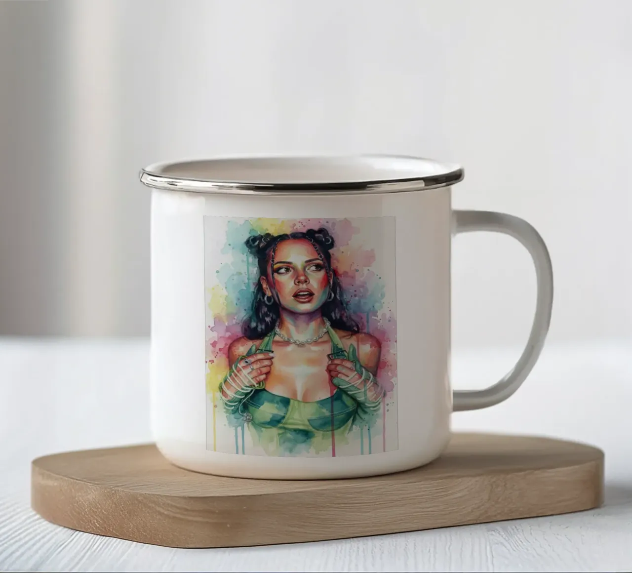 La ragazza della rabbia - Nina Chuba tazza in smalto da Kalis