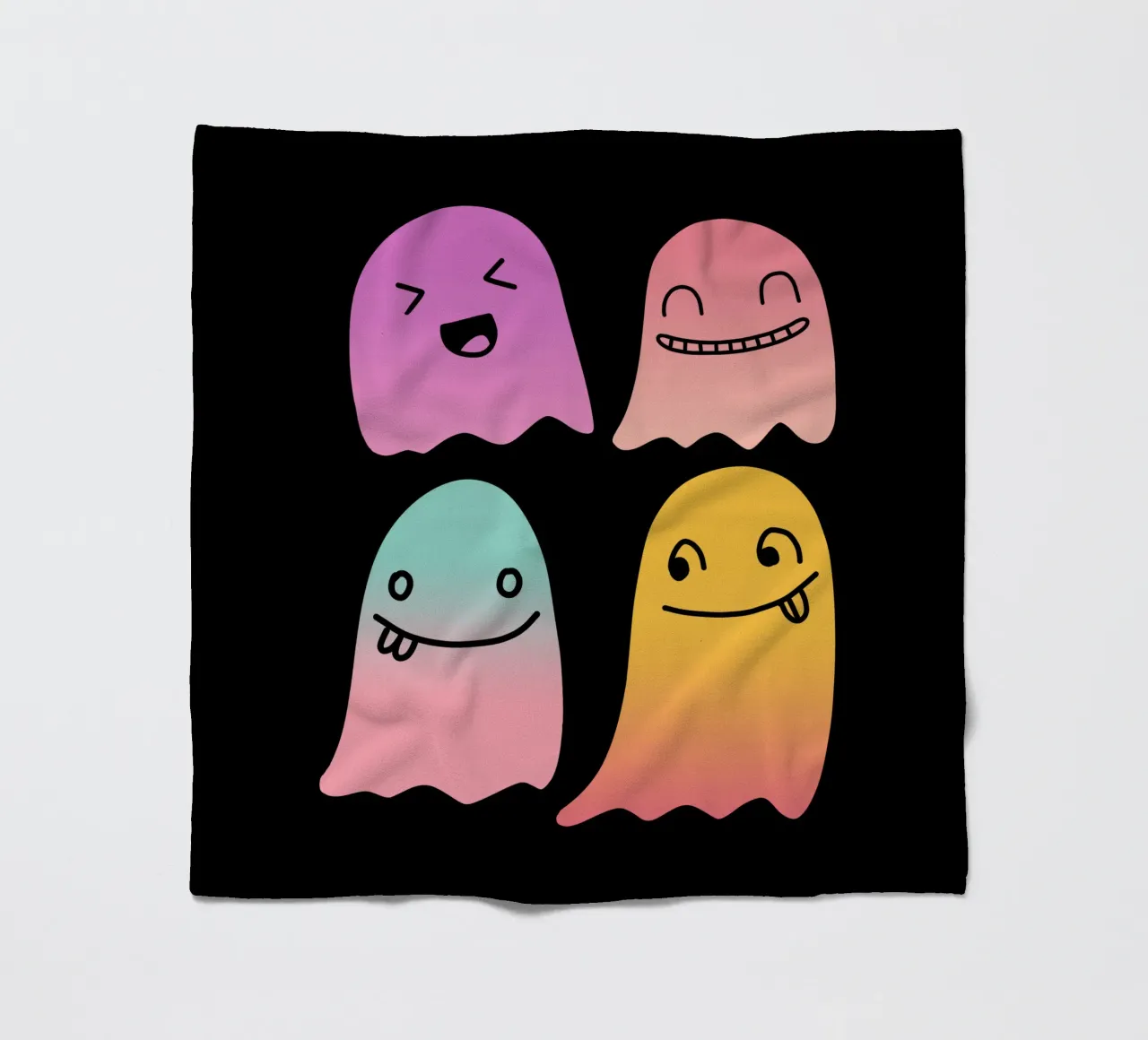 Geister Doodle Gradient coperta in pile da BAINAI STYLE