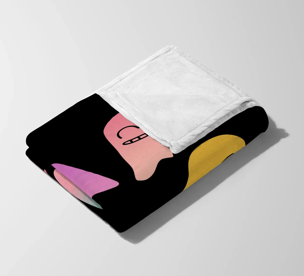 Geister Doodle Gradient coperta in pile da BAINAI STYLE