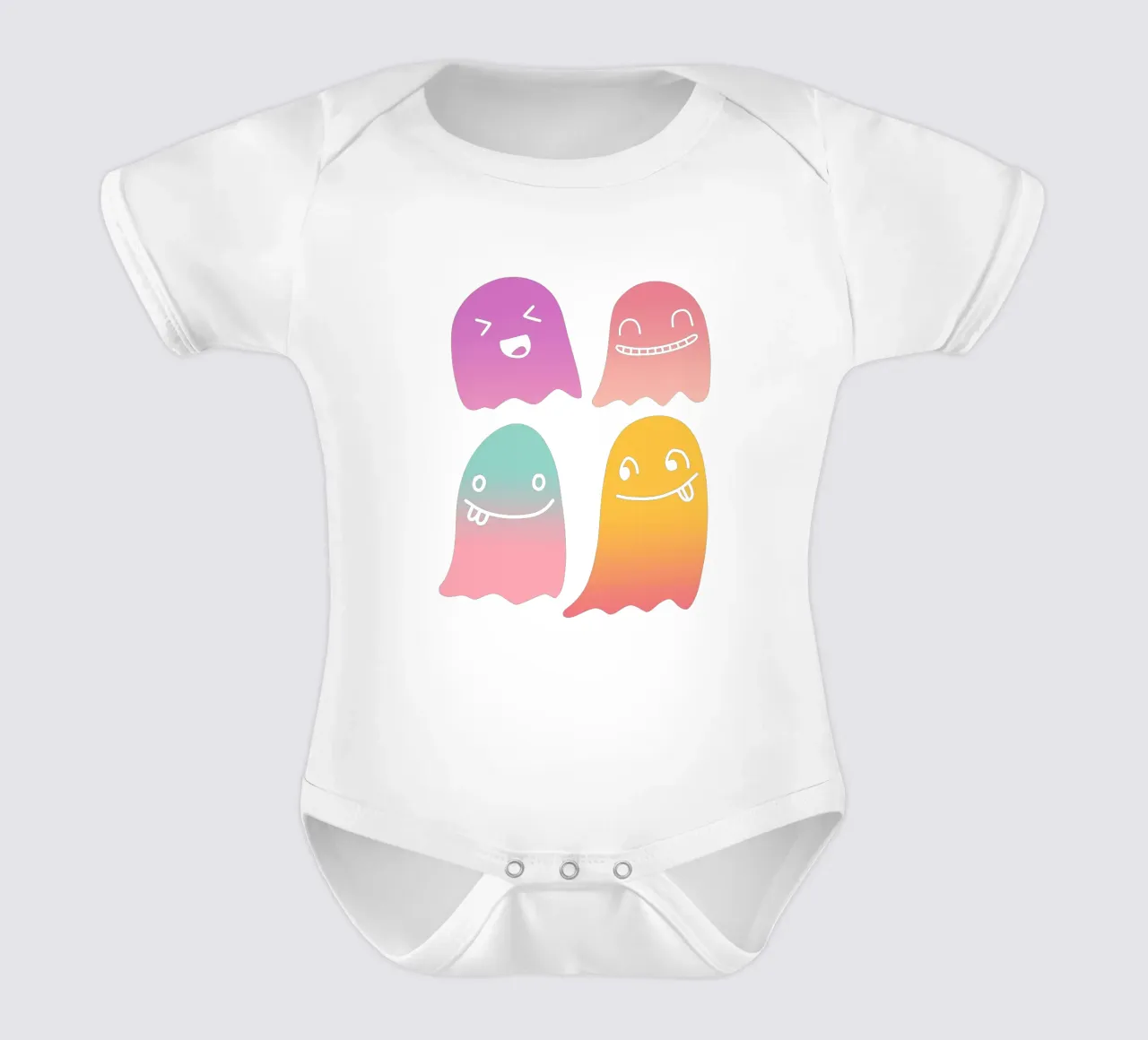 Geister Doodle Gradient body neonato maniche corte da BAINAI STYLE