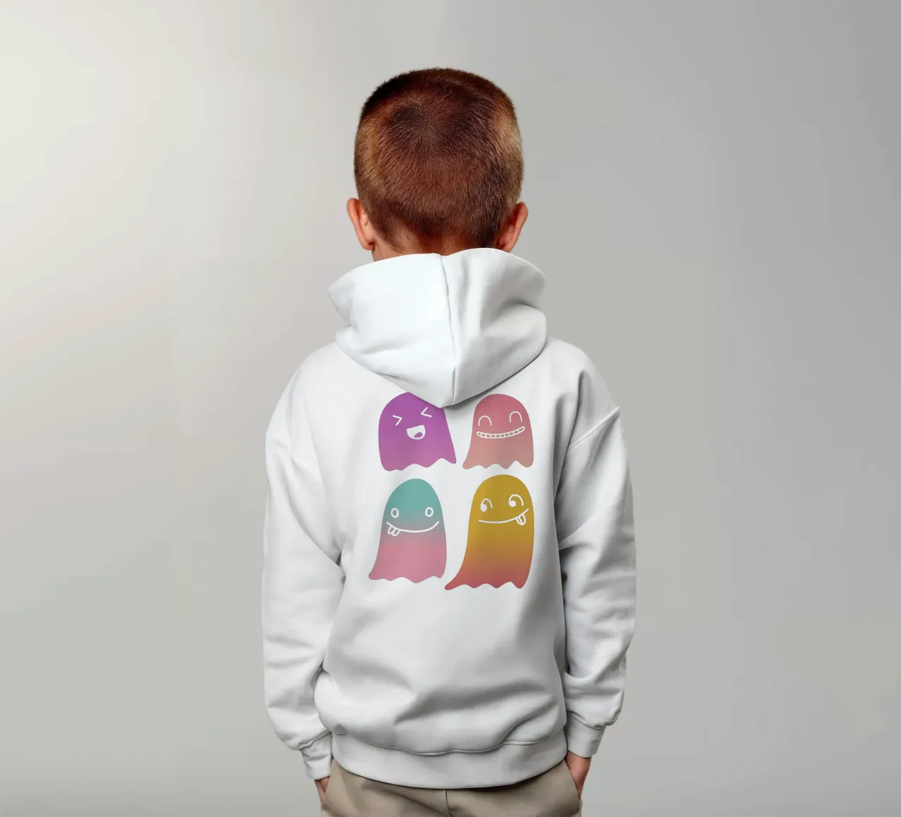 Geister Doodle Gradient felpa bambino con cappuccio da BAINAI STYLE