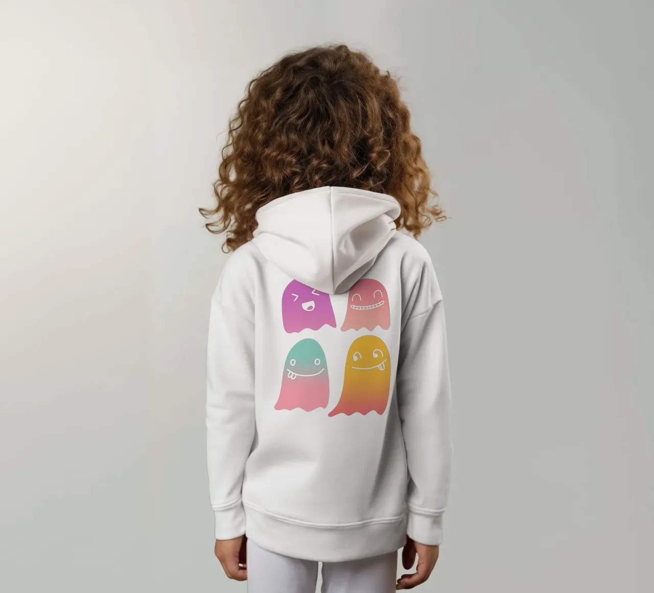 Geister Doodle Gradient felpa bambino con cappuccio da BAINAI STYLE