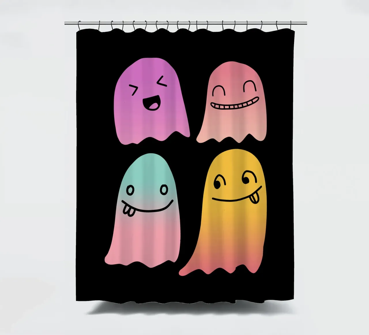 Geister Doodle Gradient tenda da doccia da BAINAI STYLE