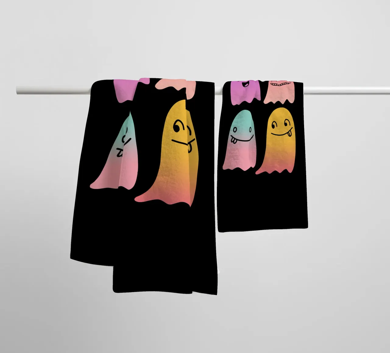 Geister Doodle Gradient asciugamano da bagno da BAINAI STYLE