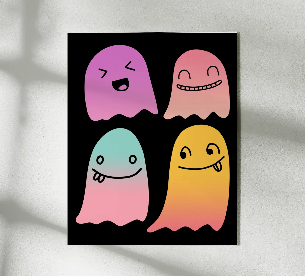 Geister Doodle Gradient plexiglass da BAINAI KAWAII