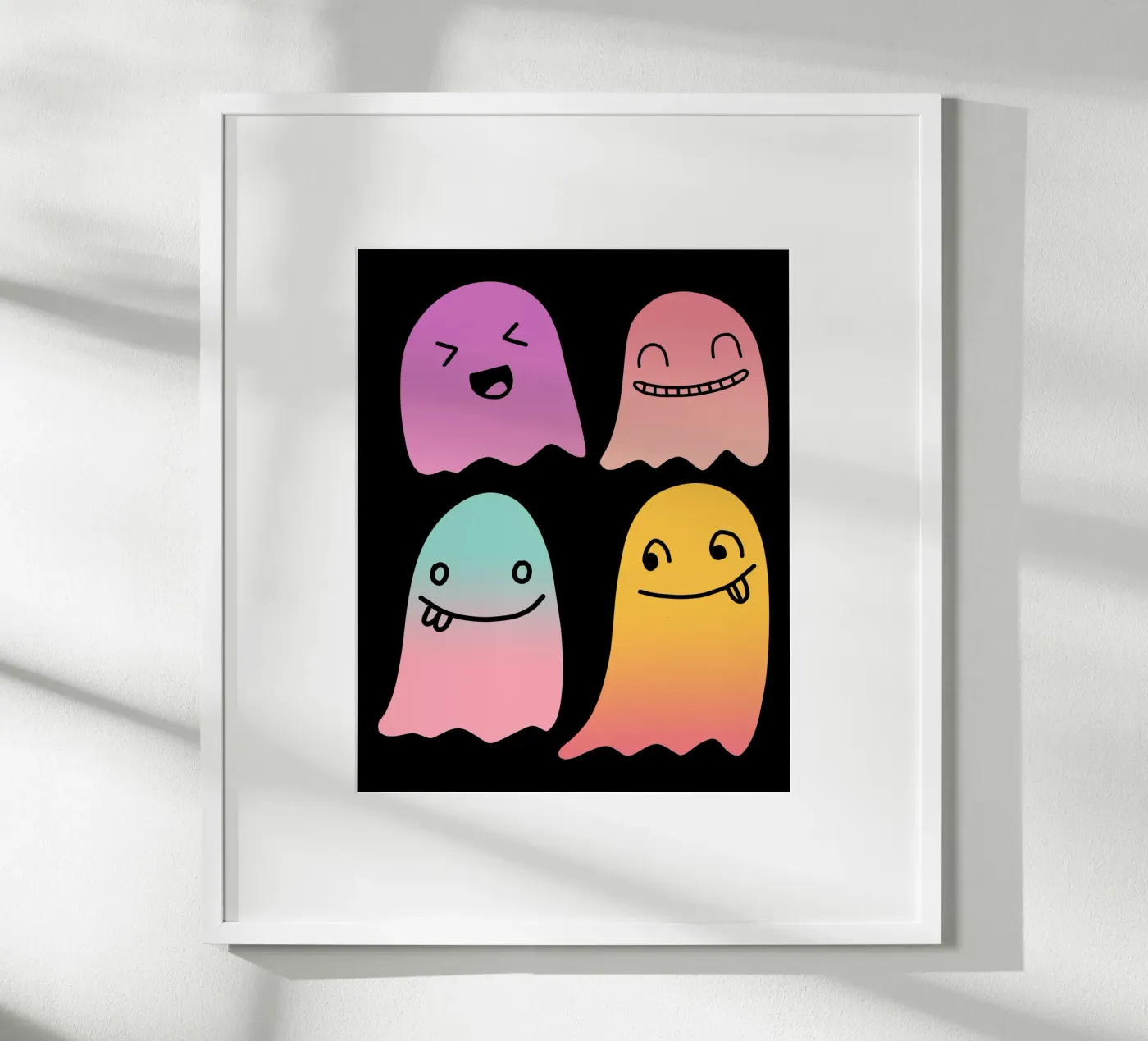 Geister Doodle Gradient poster da BAINAI KAWAII