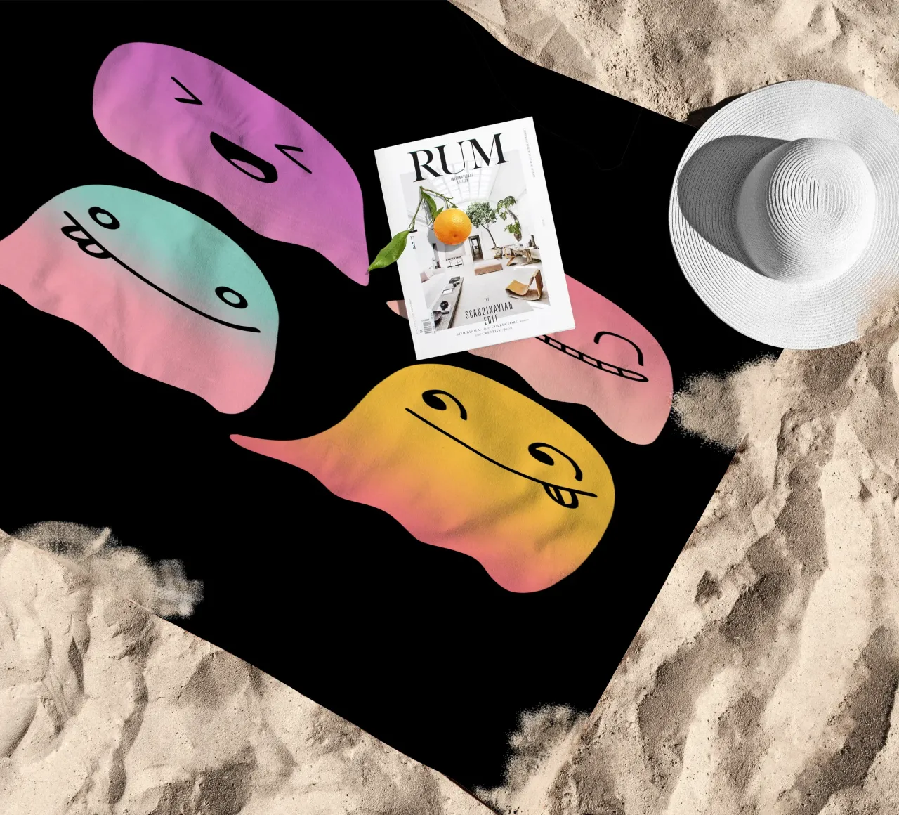 Geister Doodle Gradient telo mare da BAINAI STYLE