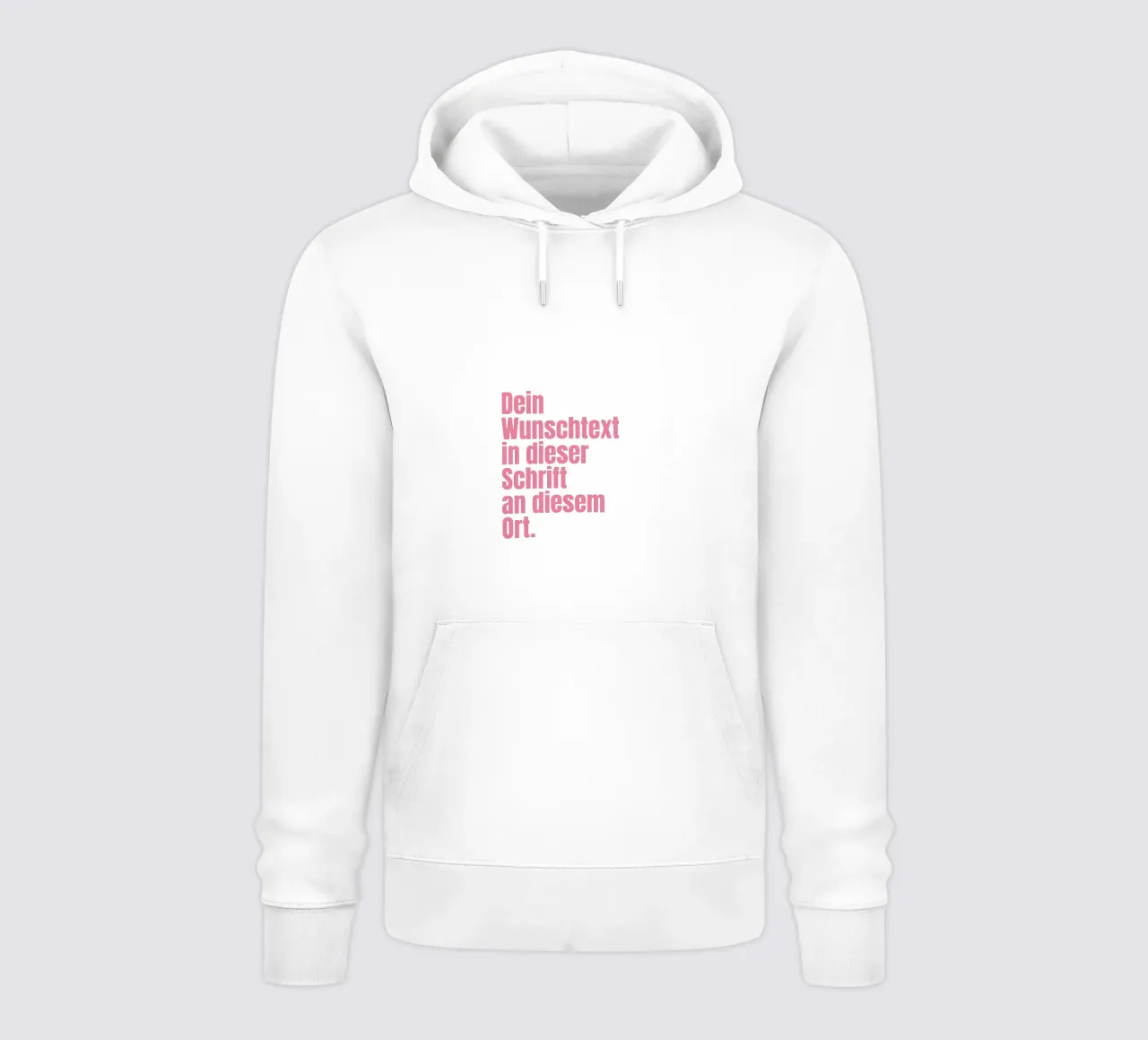 Wunschtext in pink rosa sudadera con capucha de WORTSPIEL