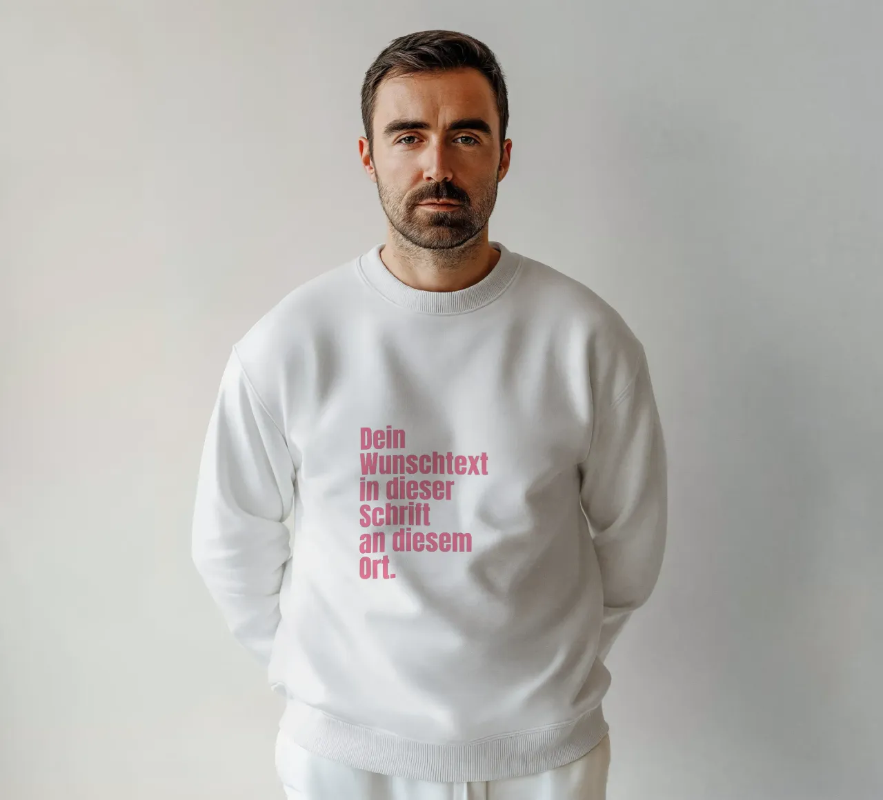 Wunschtext in pink rosa sweat de WORTSPIEL