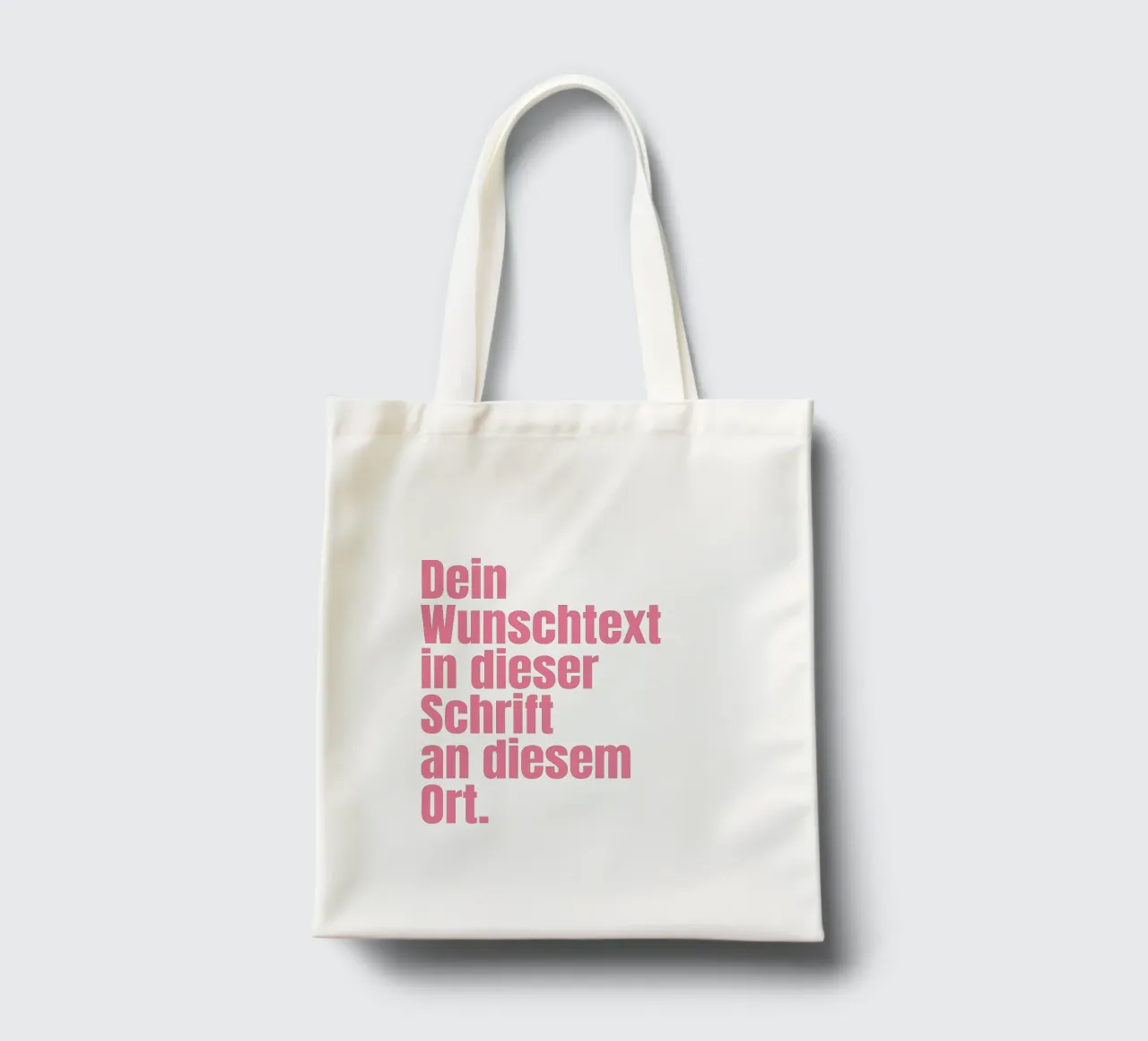 Wunschtext in pink rosa borsa in juta da WORTSPIEL