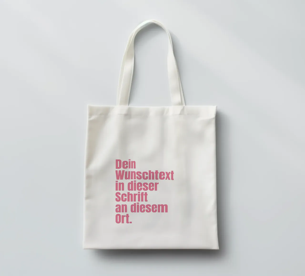 Wunschtext in pink rosa borsa in juta da WORTSPIEL