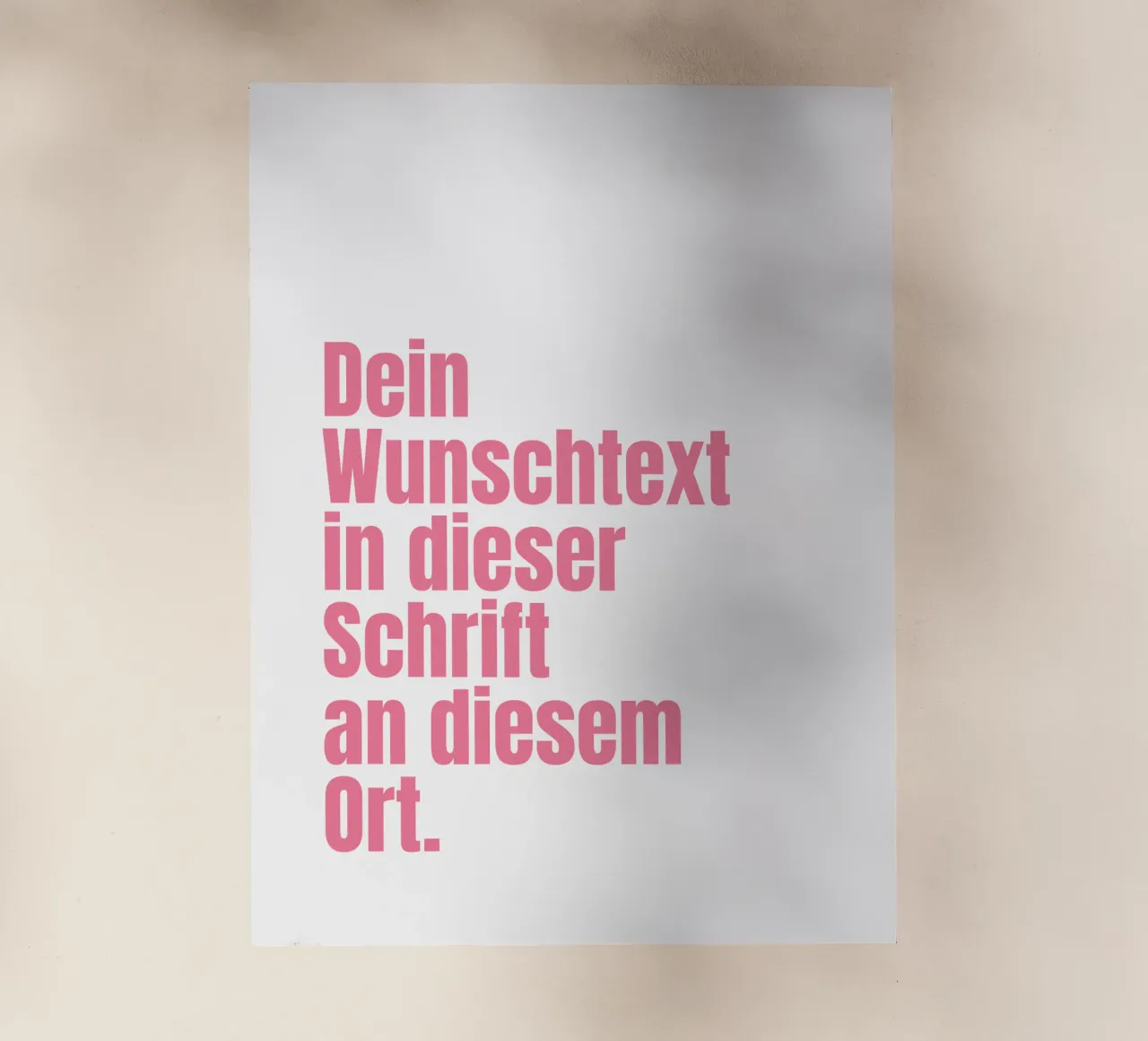 Wunschtext in pink rosa pellicola backlit da WORTSPIEL