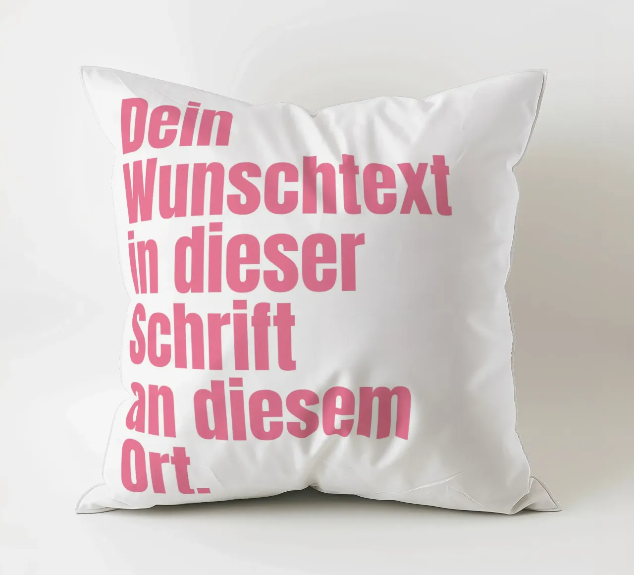 Wunschtext in pink rosa cuscino da WORTSPIEL