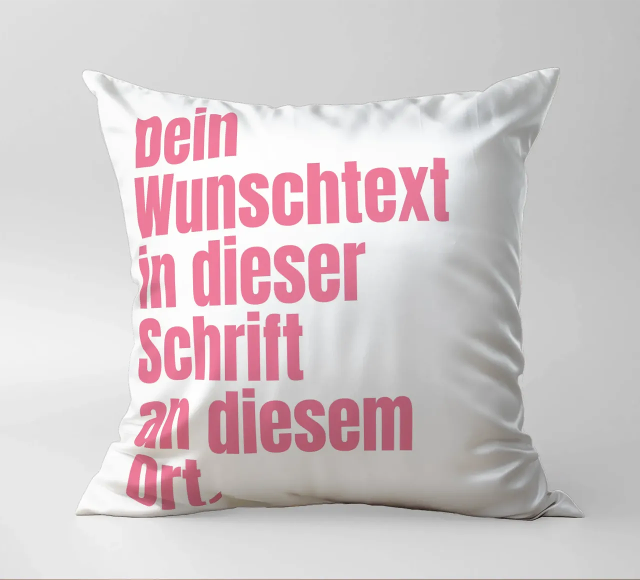 Wunschtext in pink rosa cuscino da WORTSPIEL