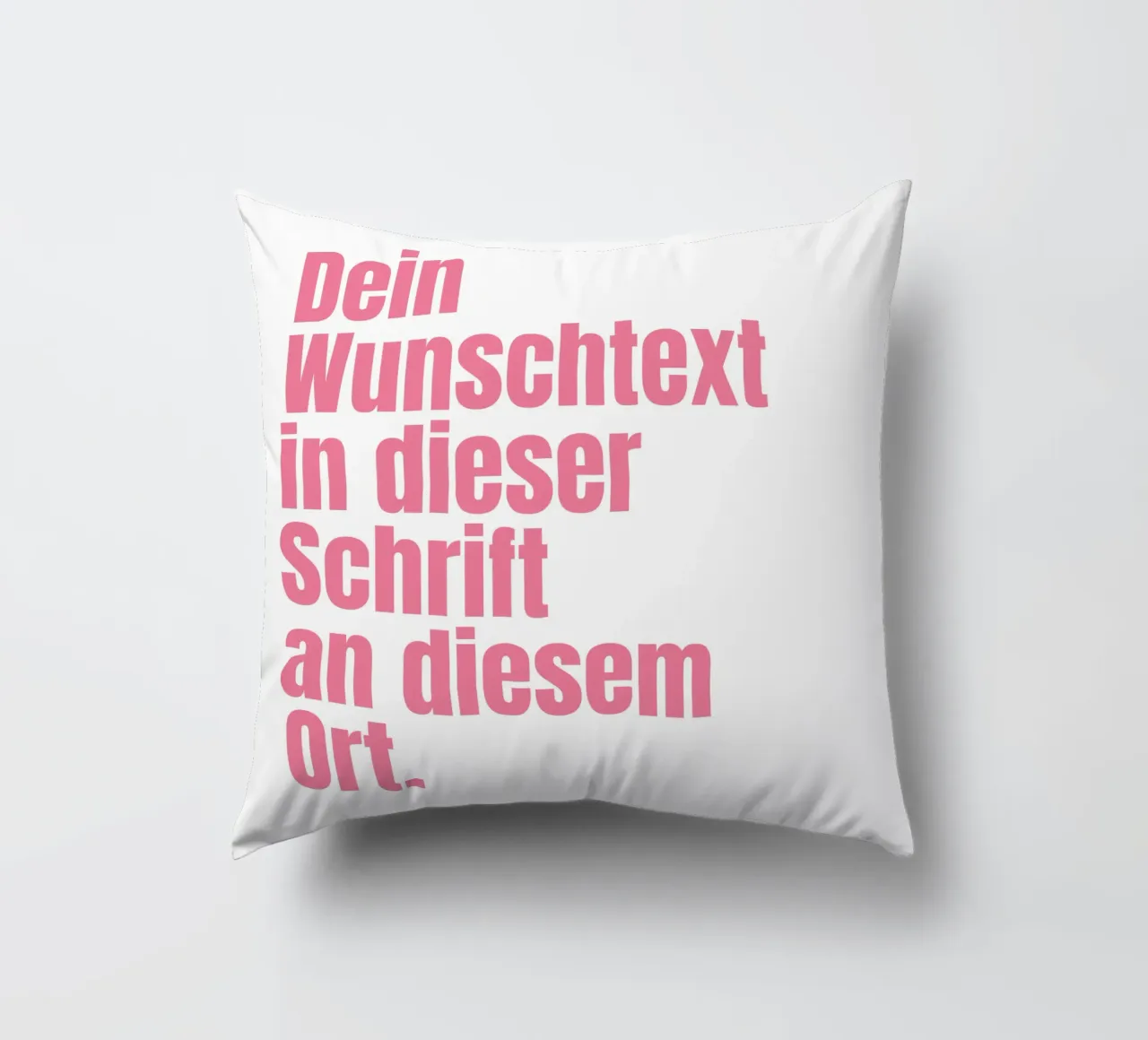 Wunschtext in pink rosa cuscino da WORTSPIEL