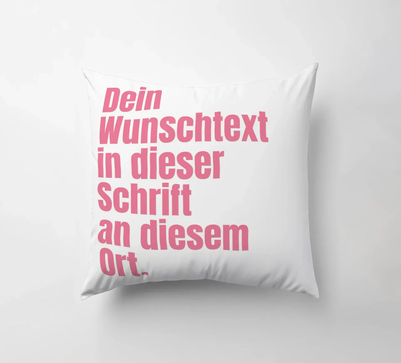 Wunschtext in pink rosa cuscino da WORTSPIEL