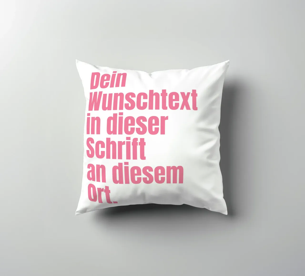 Wunschtext in pink rosa cuscino da WORTSPIEL