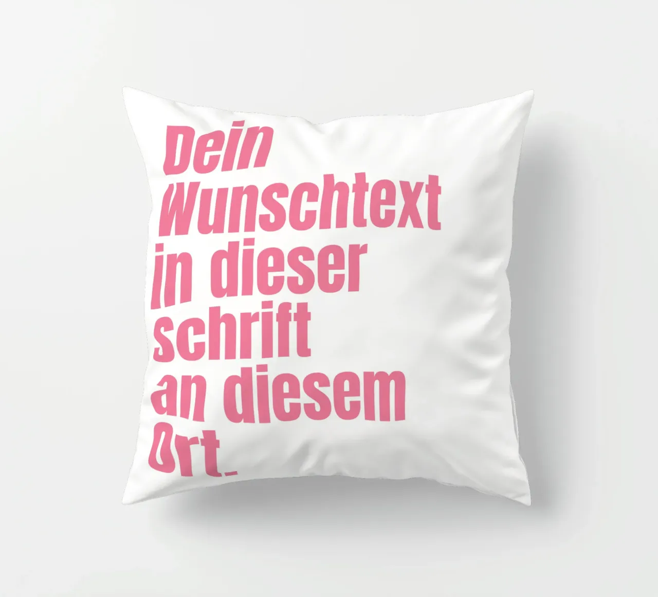 Wunschtext in pink rosa cuscino da WORTSPIEL
