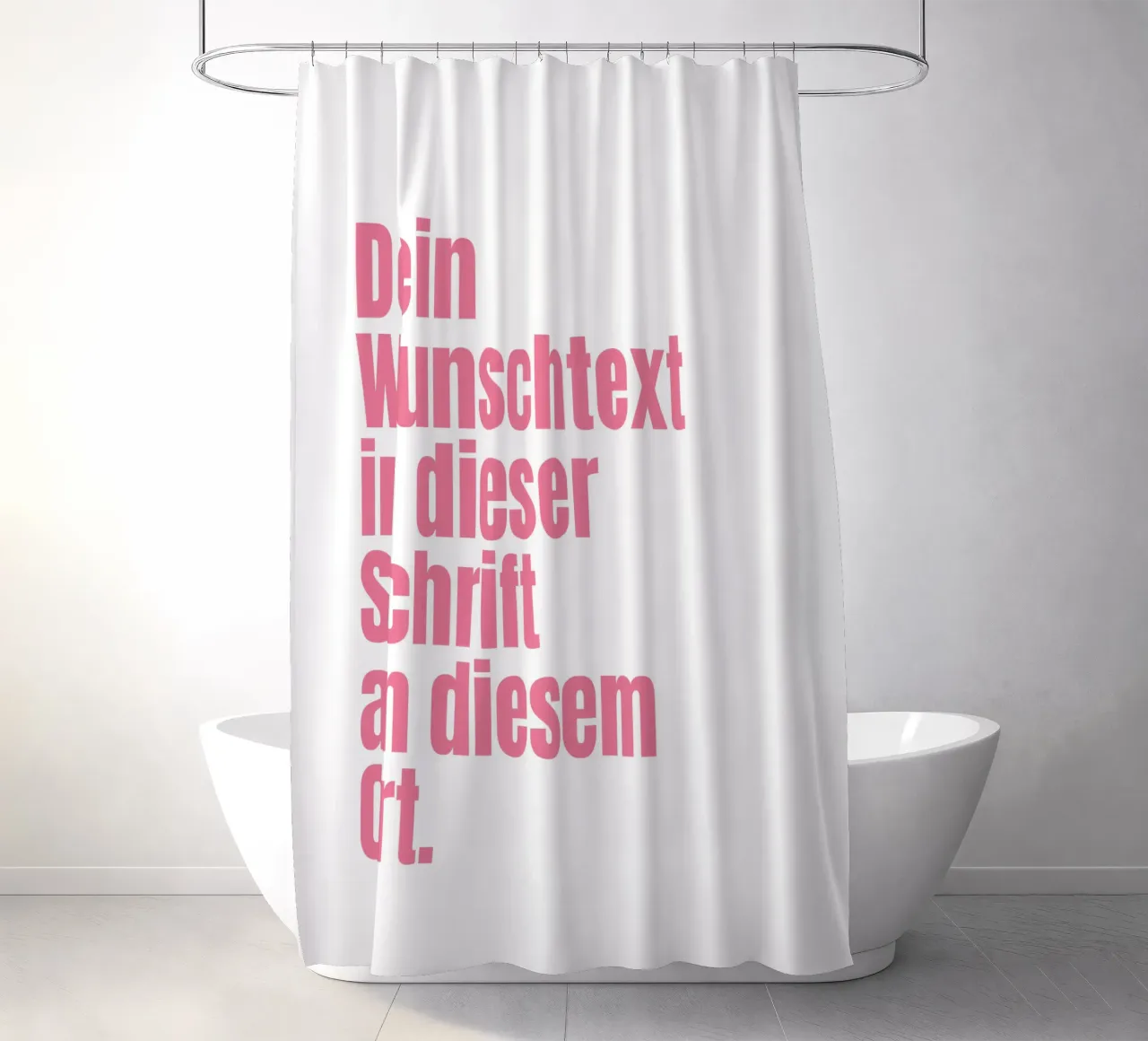 Wunschtext in pink rosa tenda da doccia da WORTSPIEL