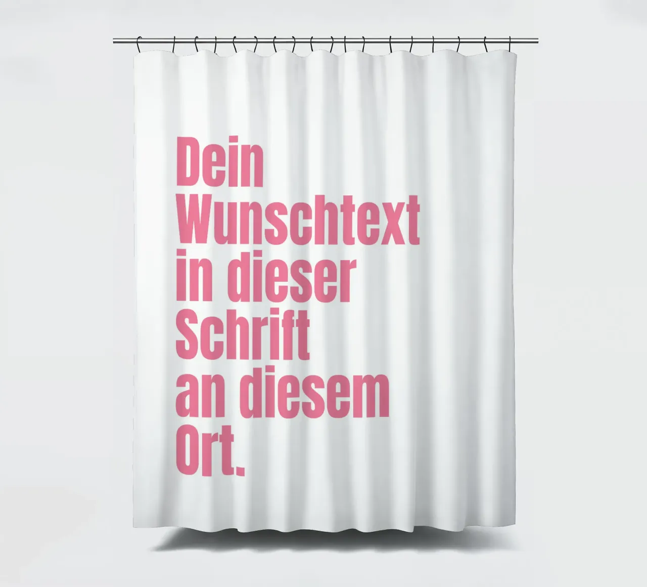 Wunschtext in pink rosa tenda da doccia da WORTSPIEL