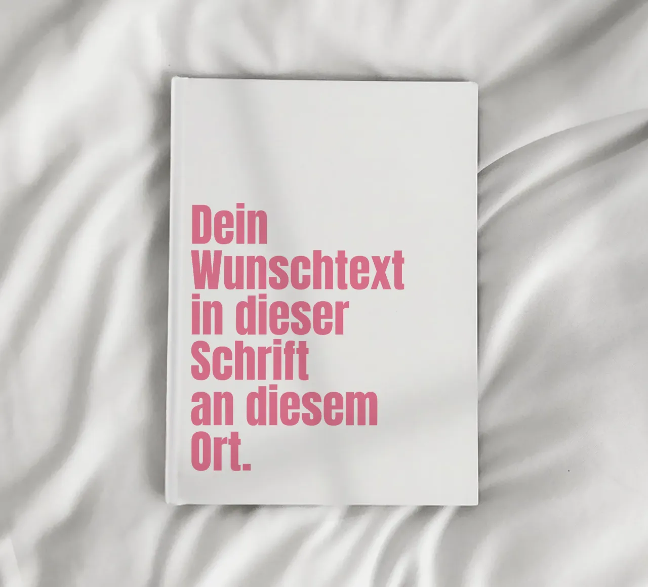 Wunschtext in pink rosa notebook by WORTSPIEL
