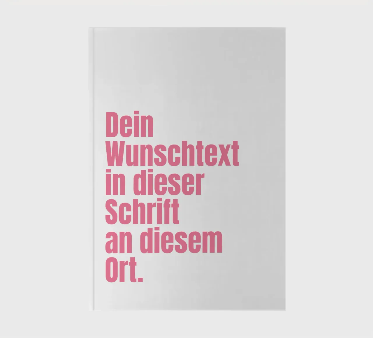 Wunschtext in pink rosa notebook by WORTSPIEL