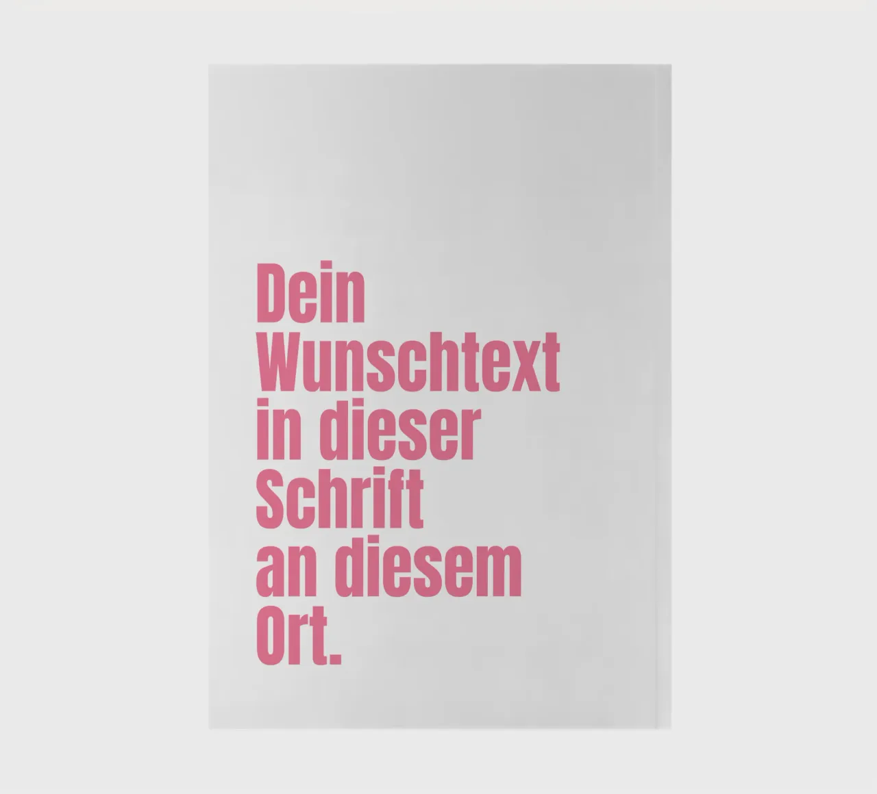 Wunschtext in pink rosa notebook by WORTSPIEL