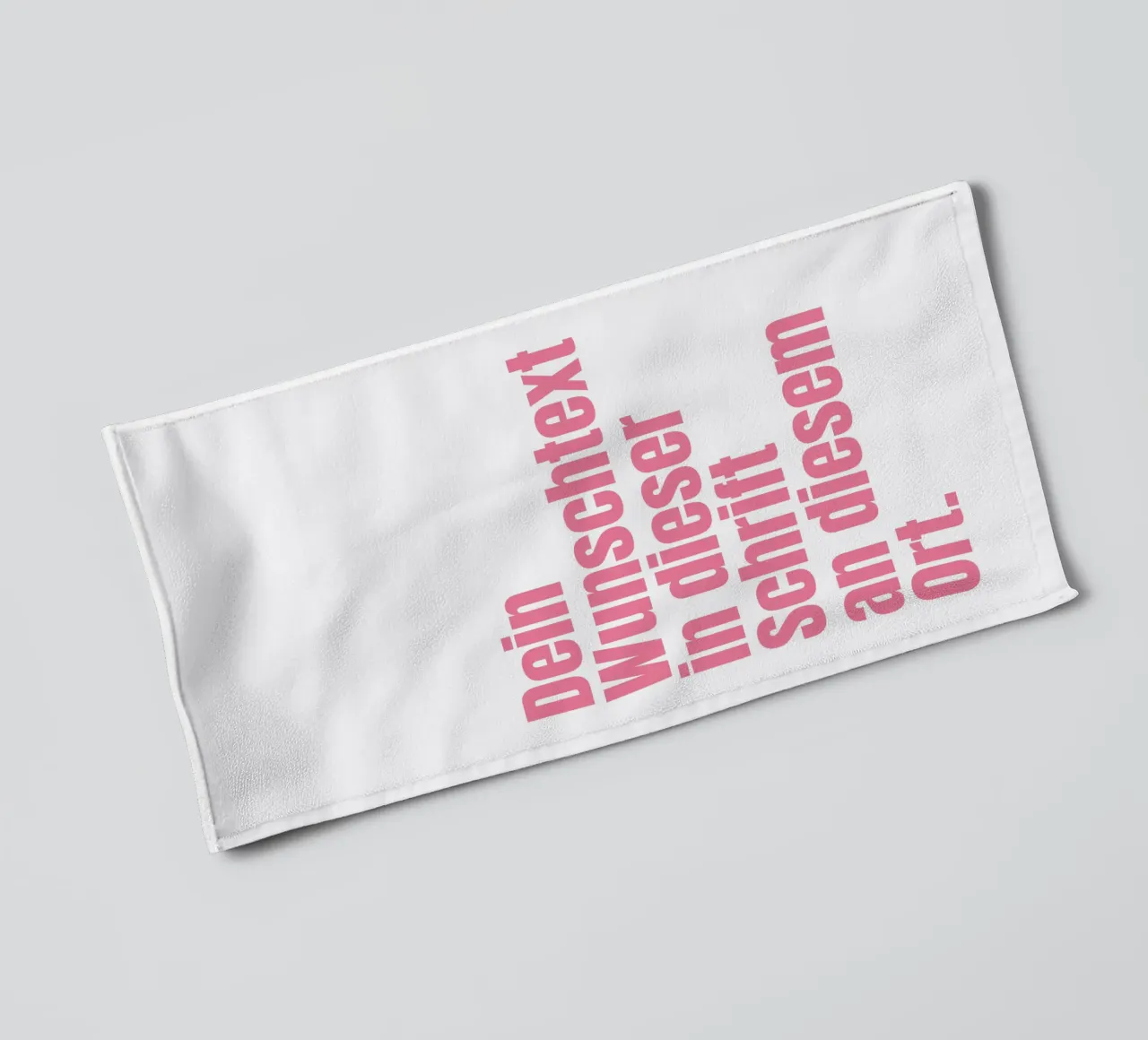 Wunschtext in pink rosa asciugamano da bagno da WORTSPIEL