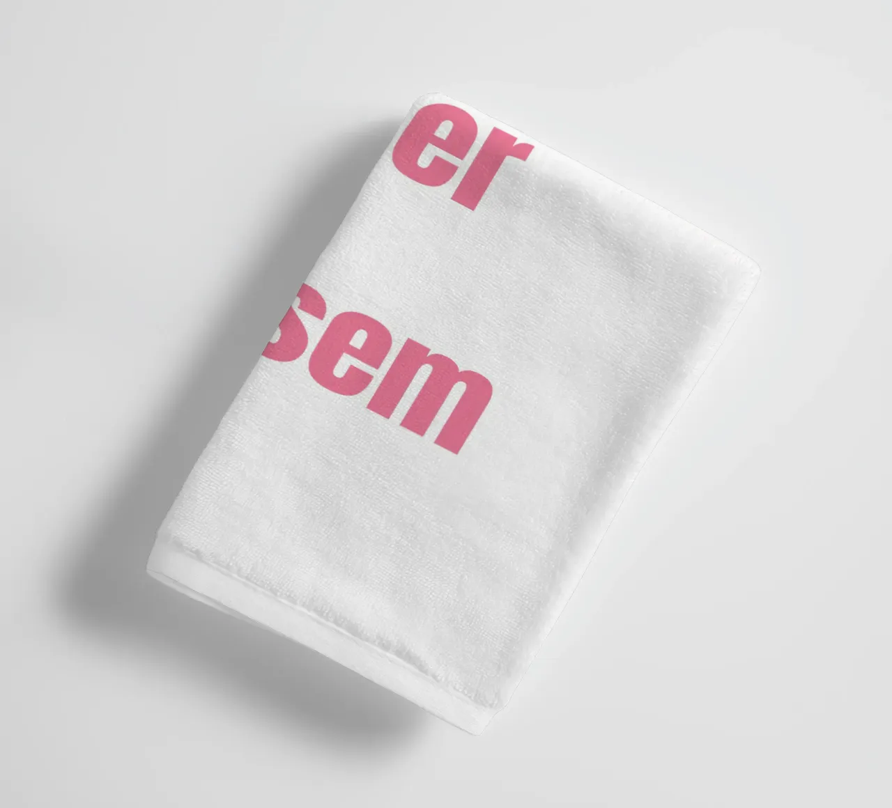 Wunschtext in pink rosa asciugamano da bagno da WORTSPIEL
