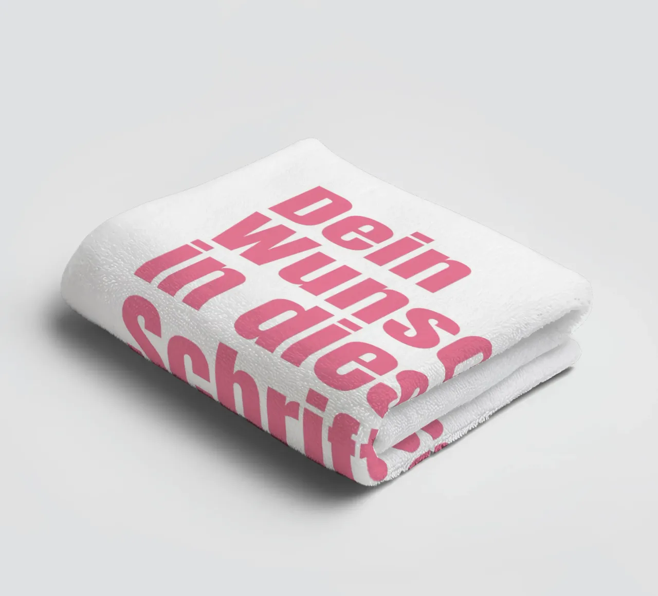 Wunschtext in pink rosa asciugamano da bagno da WORTSPIEL