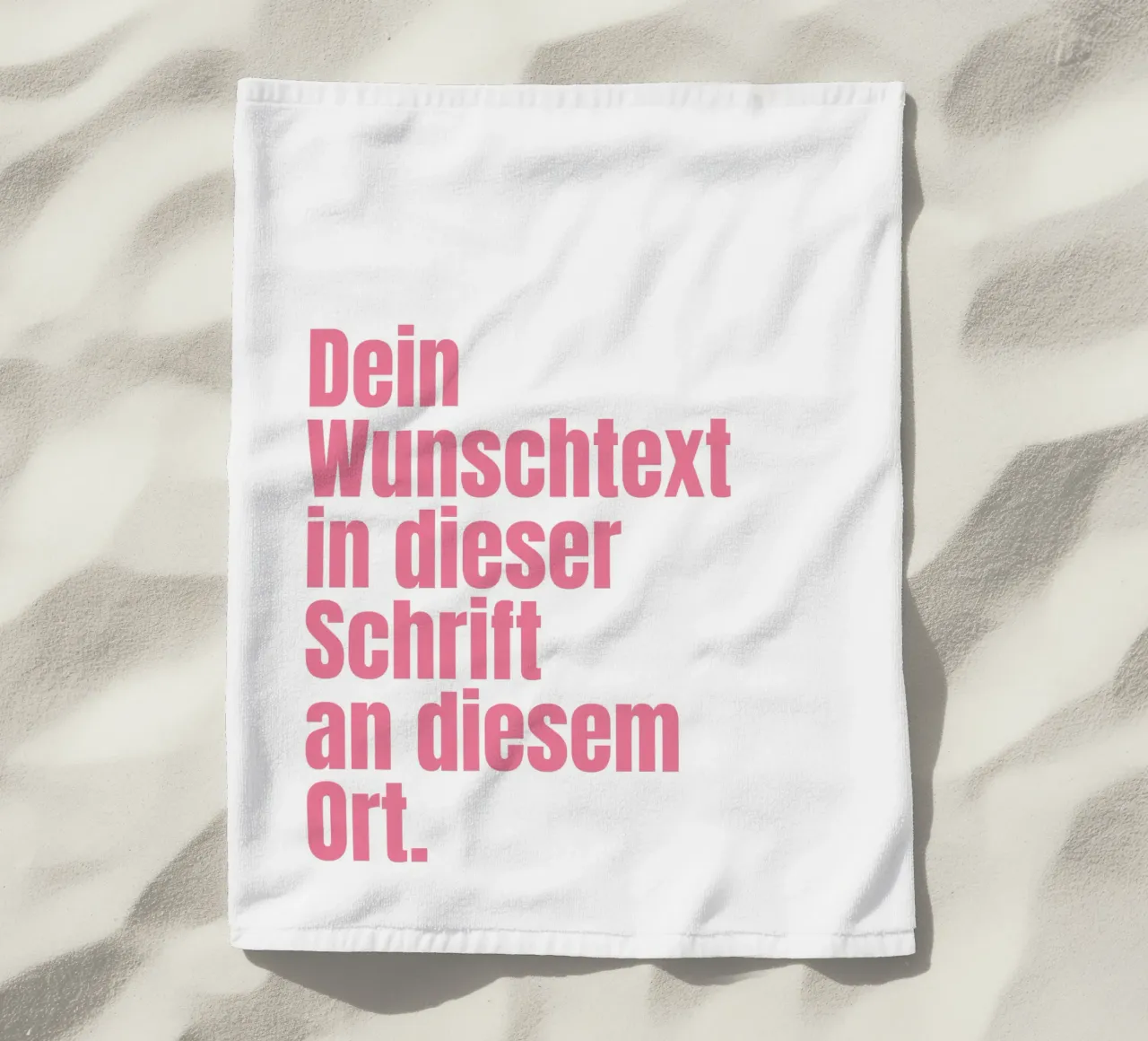 Wunschtext in pink rosa telo mare da WORTSPIEL