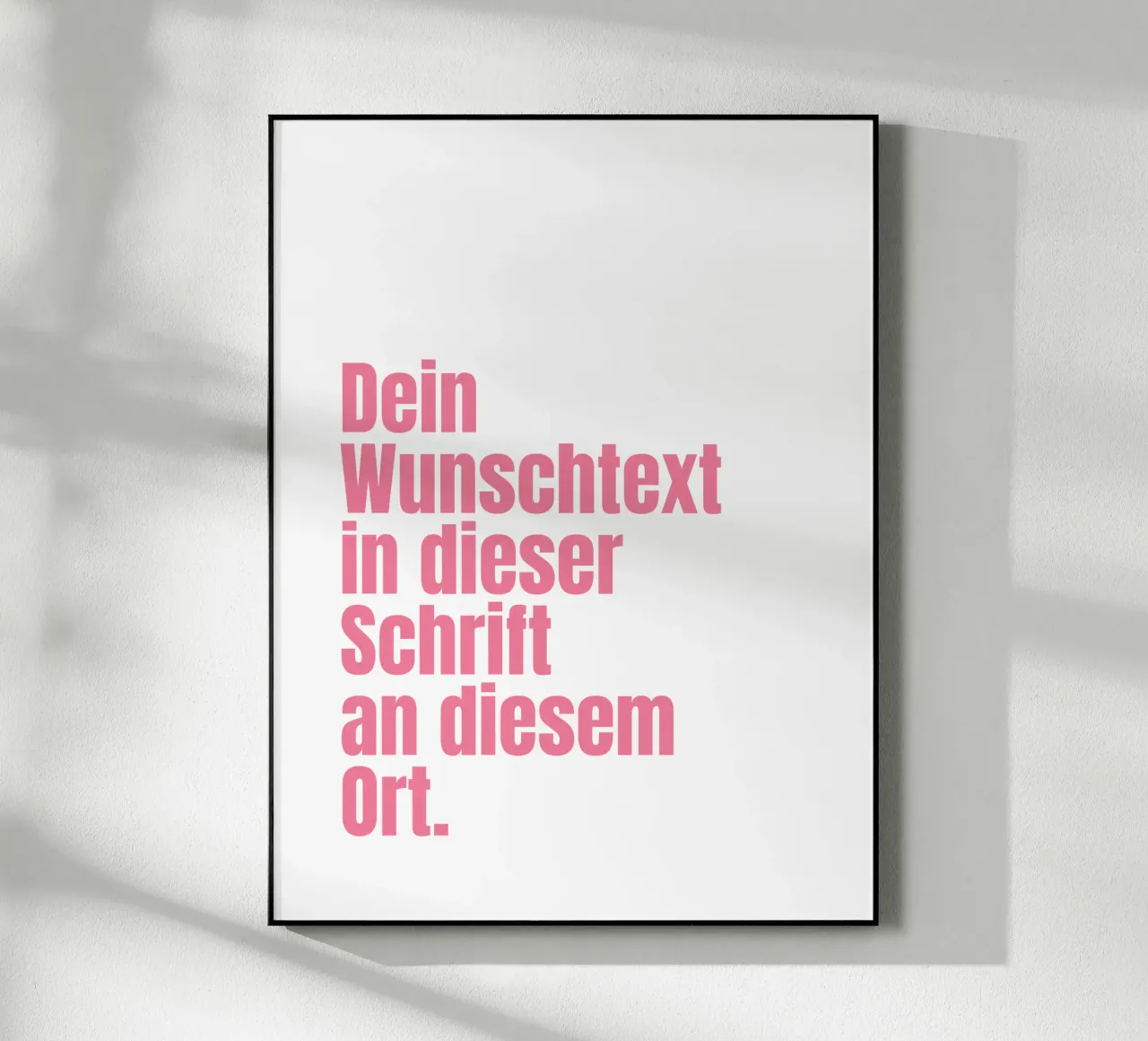 Wunschtext in pink rosa plexiglass da WORTSPIEL