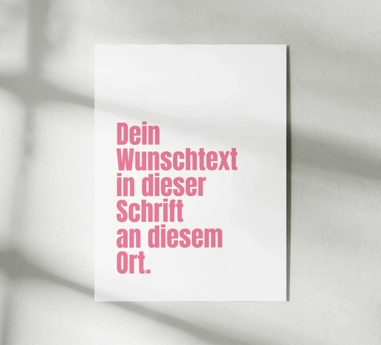 Wunschtext in pink rosa plexiglass da WORTSPIEL