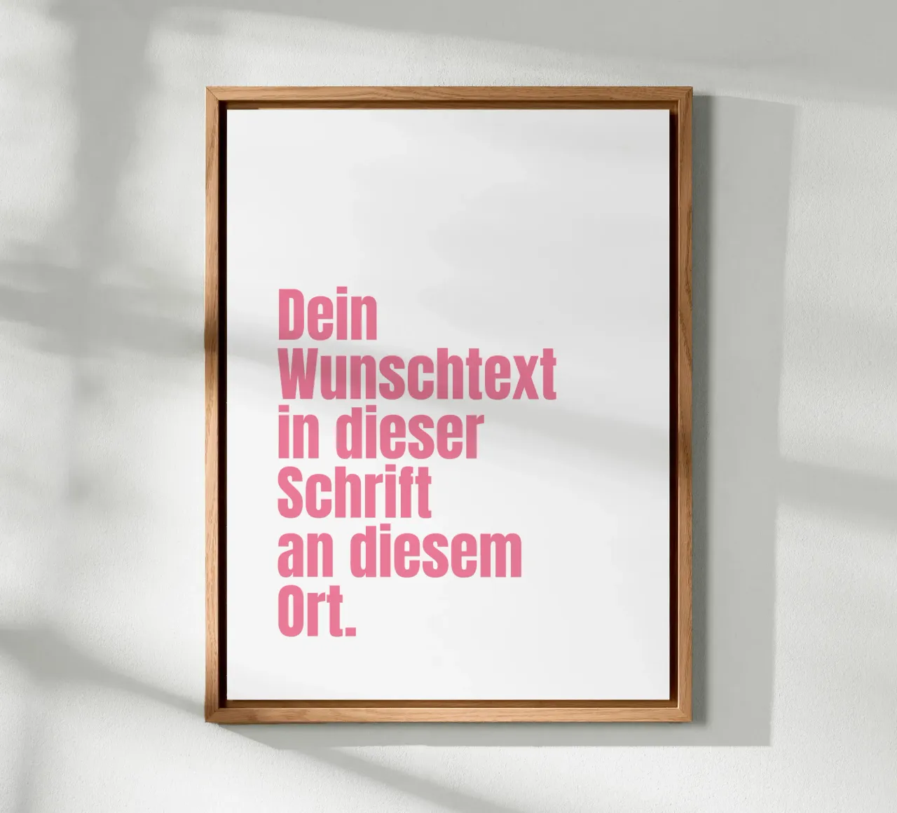 Wunschtext in pink rosa pannello forex da WORTSPIEL
