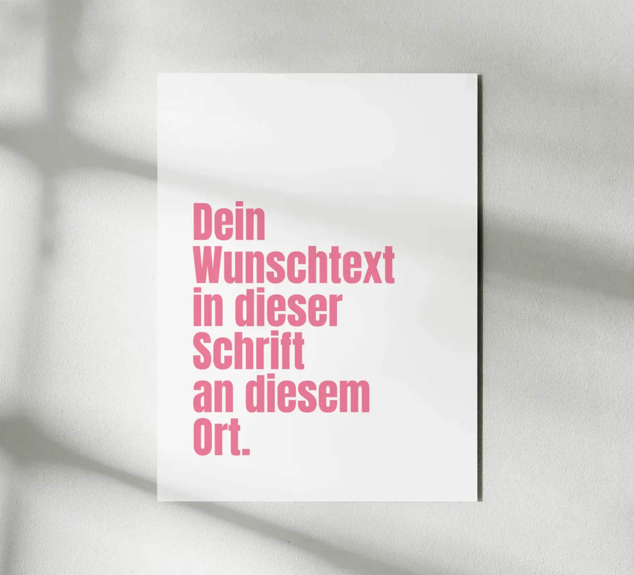 Wunschtext in pink rosa pannello forex da WORTSPIEL